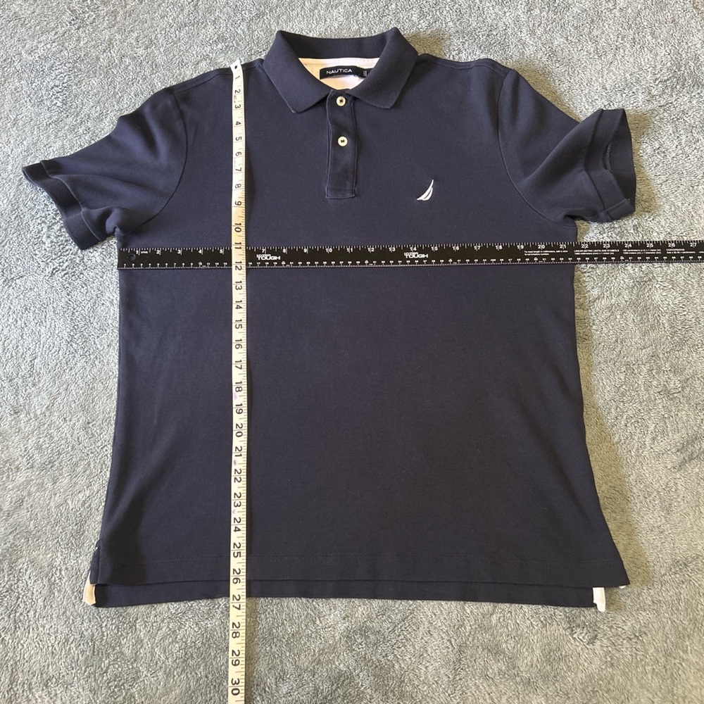 Nautica Men's Classic Fit Short Sleeve Polo Shirt Navy Blue Size Medium - Picture 7 of 7
